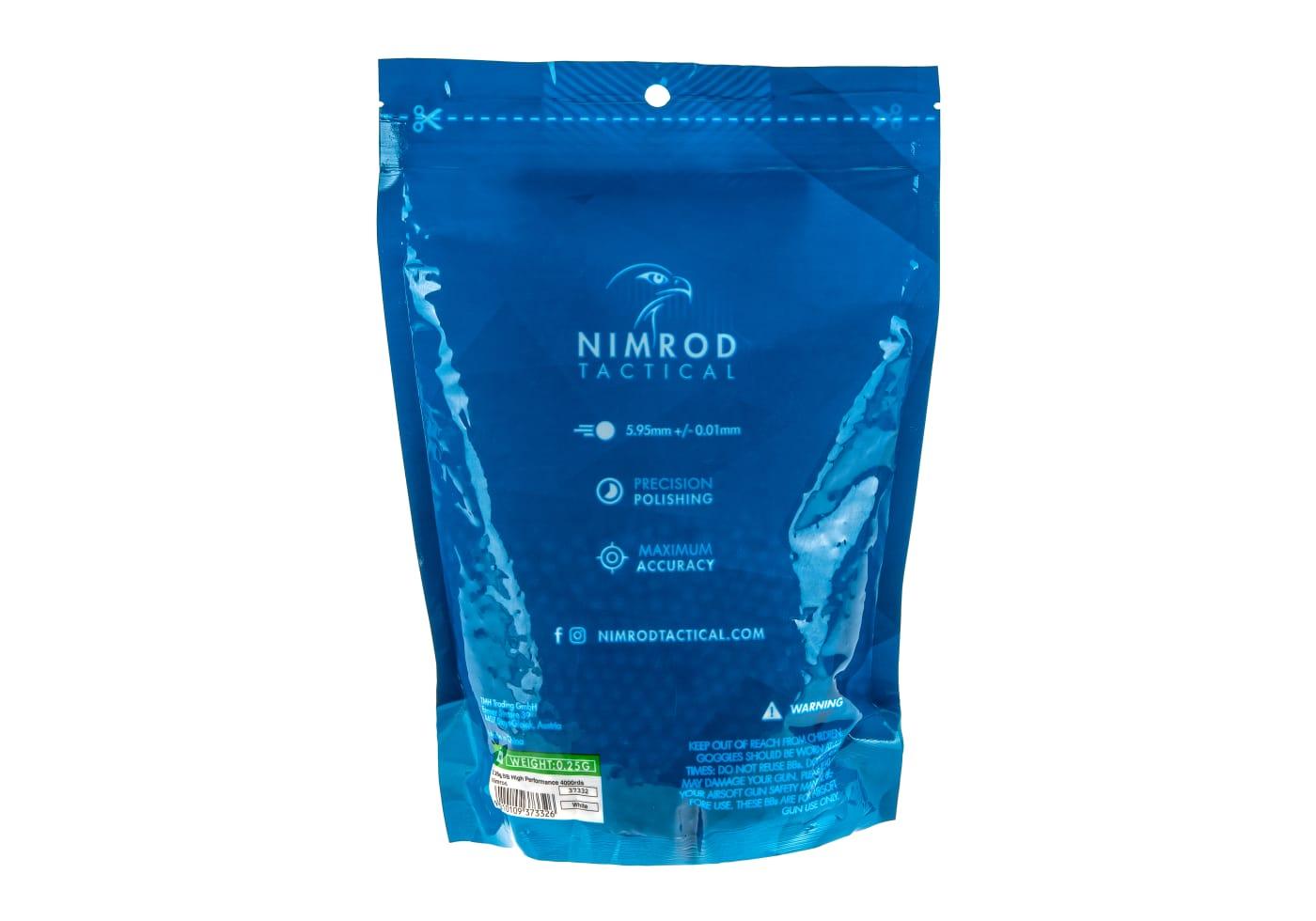 Nimrod 0.25g BB High Performance 4000rds White