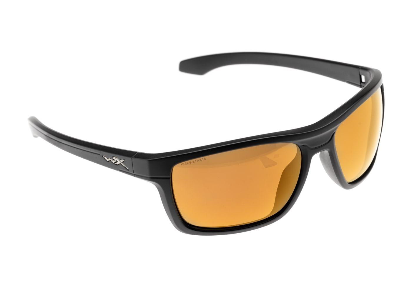 Wiley X WX Kingpin Captivate Polarized Bronze Mirror Black