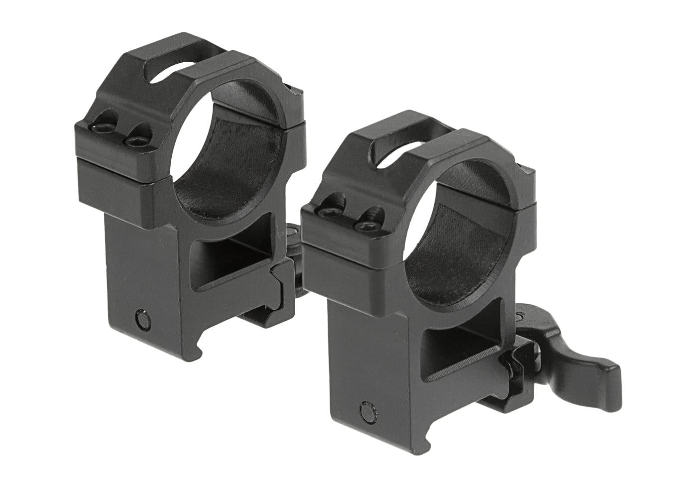 Leapers 30mm QD CNC Mount Rings High Black