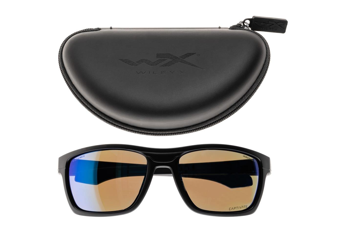 Wiley X WX Kingpin Captivate Polarized Blue Mirror Grey