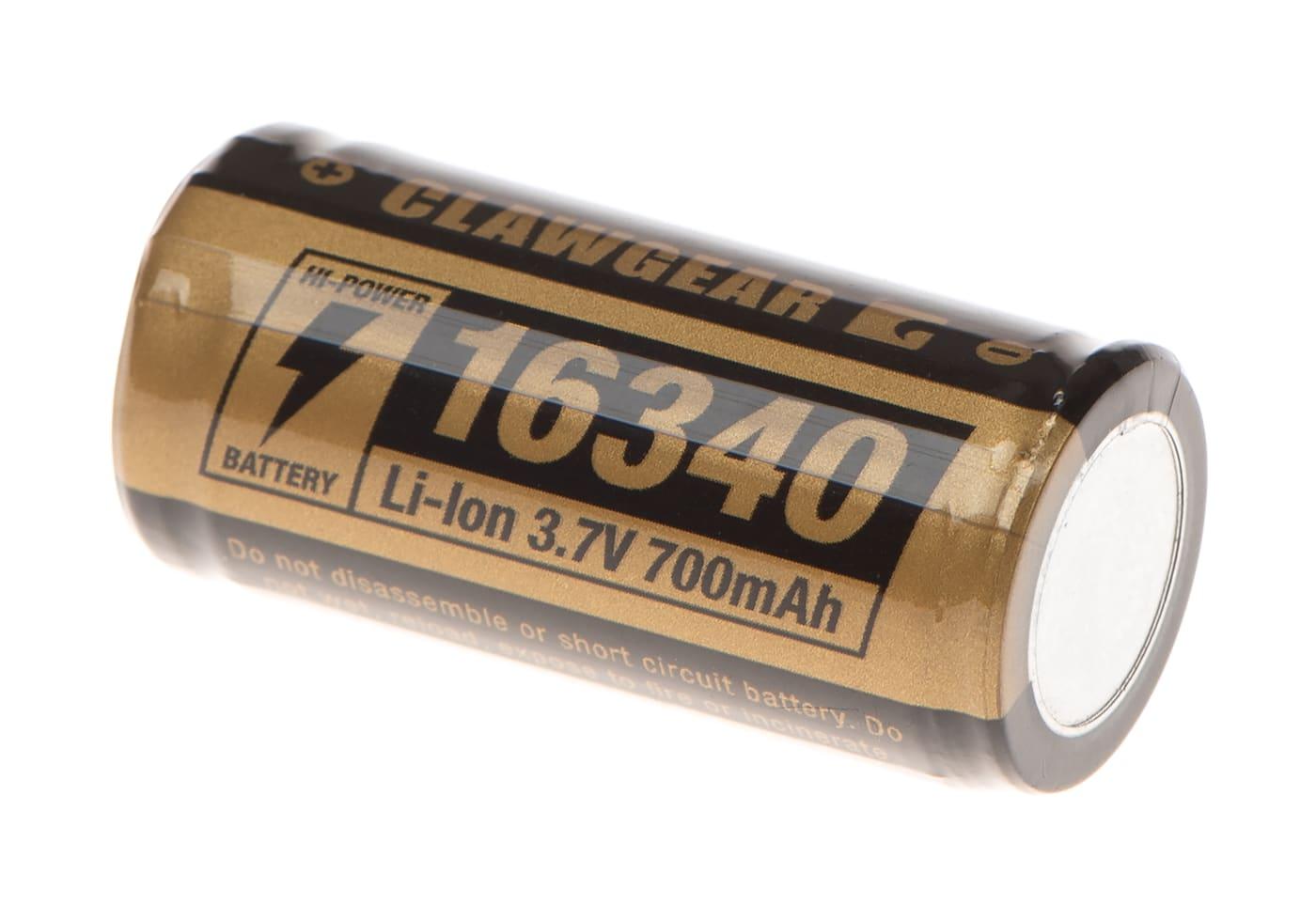 Clawgear 16340 Battery 3.7V 700mAh Black