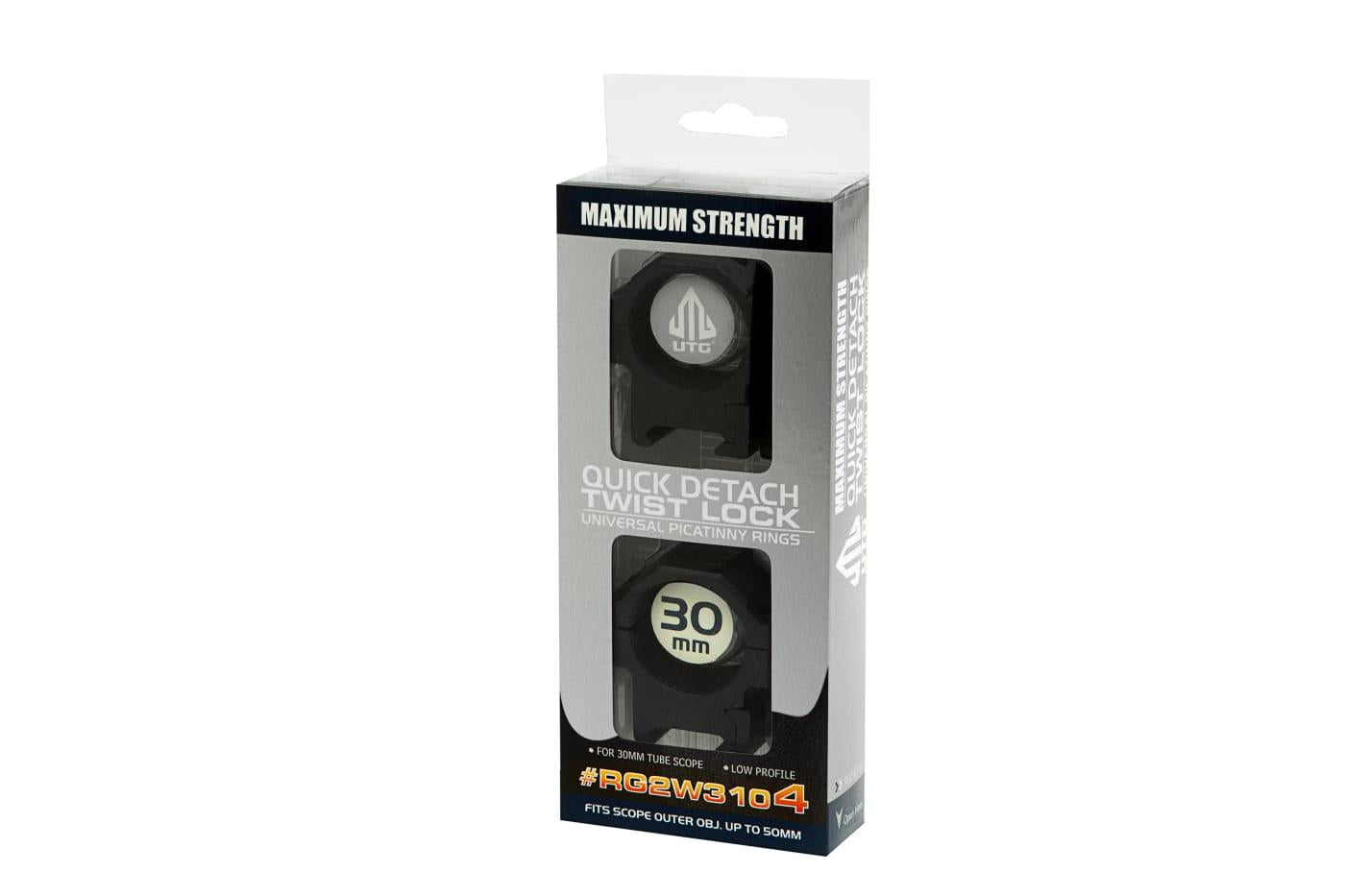 Leapers 30mm CNC Mount Rings Low Black