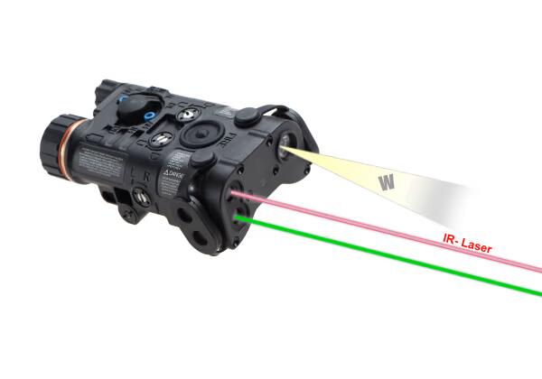 WADSN NGAL Illuminator / laser module Green + IR Aluminium Black
