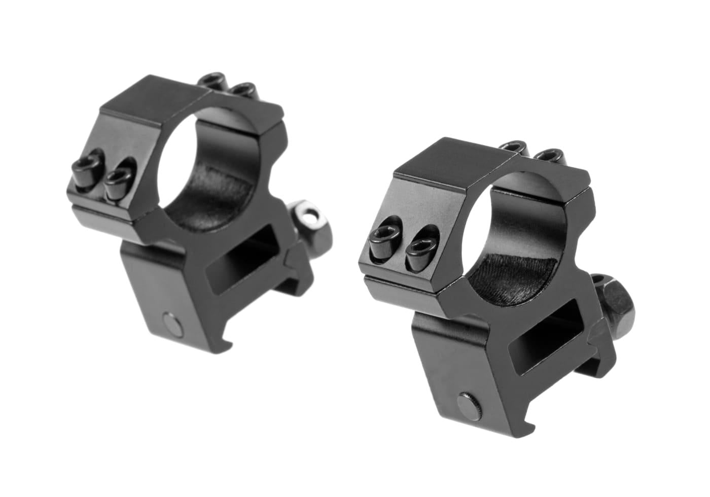 Pirate Arms 25.4mm High Type Mount Rings Black