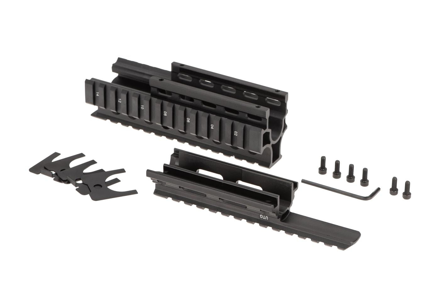Leapers AK47 Quad Rail Handguard Black