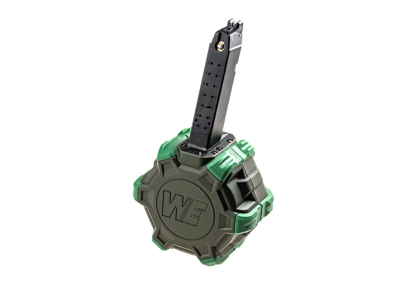 WE Drum Mag WE17 / G-Force 17 GBB 350rds Green