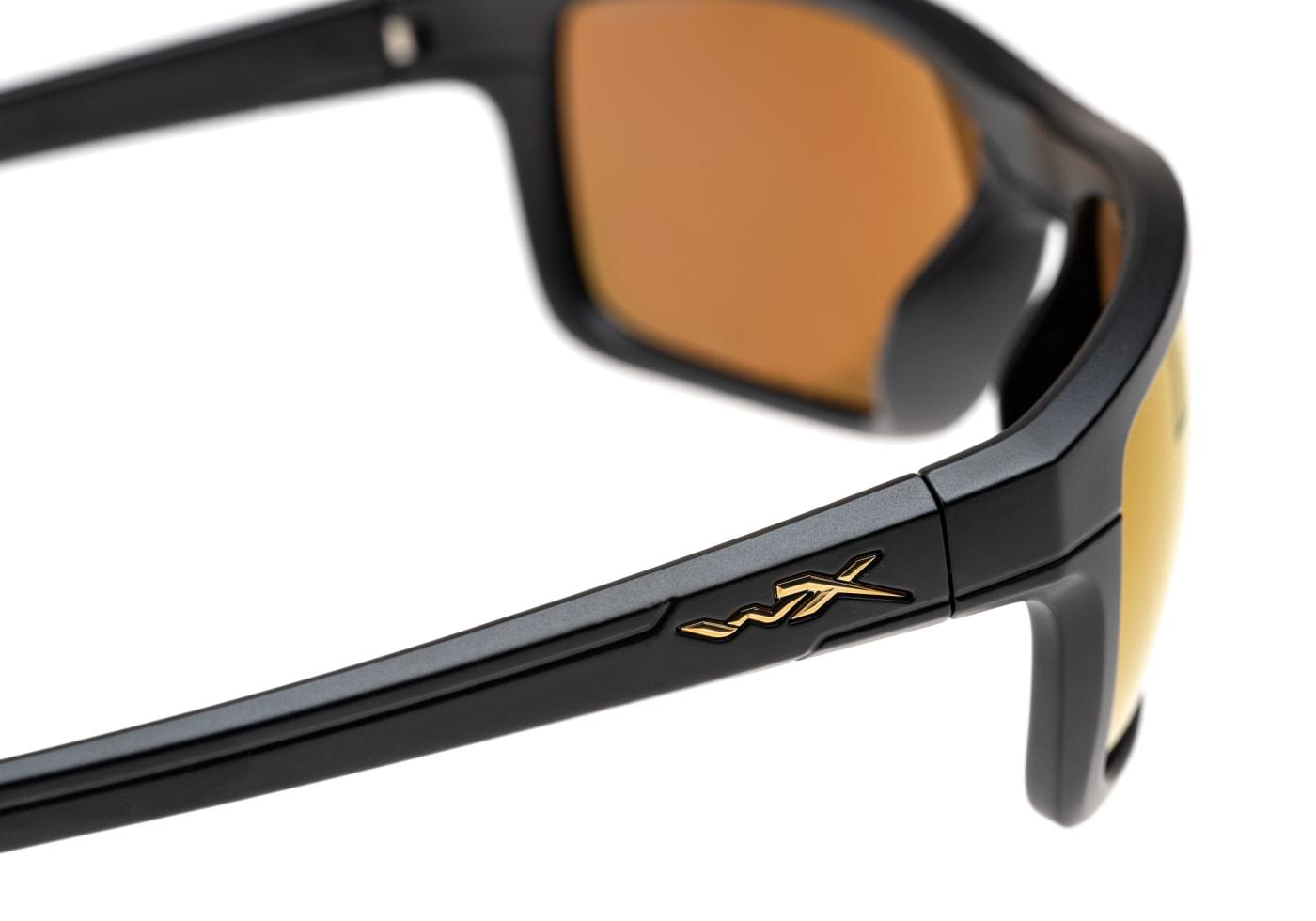 Wiley X WX Kingpin Captivate Polarized Bronze Mirror Black