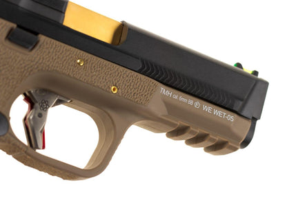 WE WET-05 BK Gold Barrel Metal Version GBB FDE