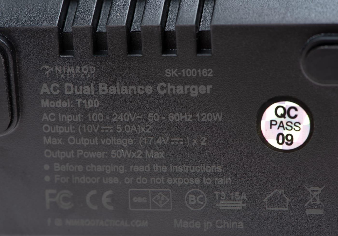 Nimrod T100 Multi-Chemistry Airsoft Dual Battery Charger