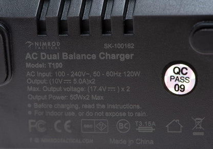 Nimrod T100 Multi-Chemistry Airsoft Dual Battery Charger