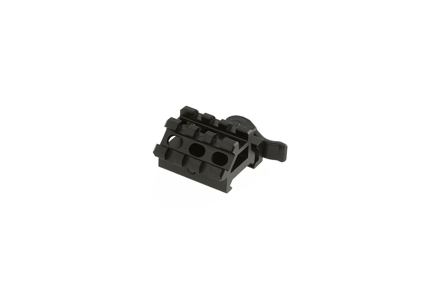 Leapers QD Angle Mount Double Rail 3-Slot Black