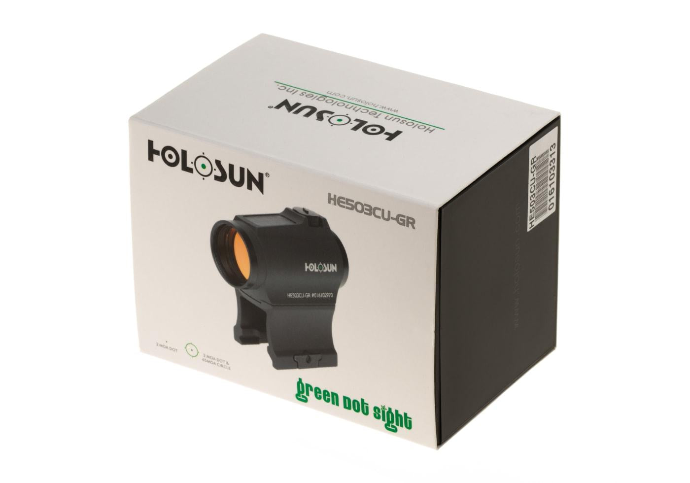 Holosun HE503CU-GR Elite Solar Green Circle Dot Sight Black