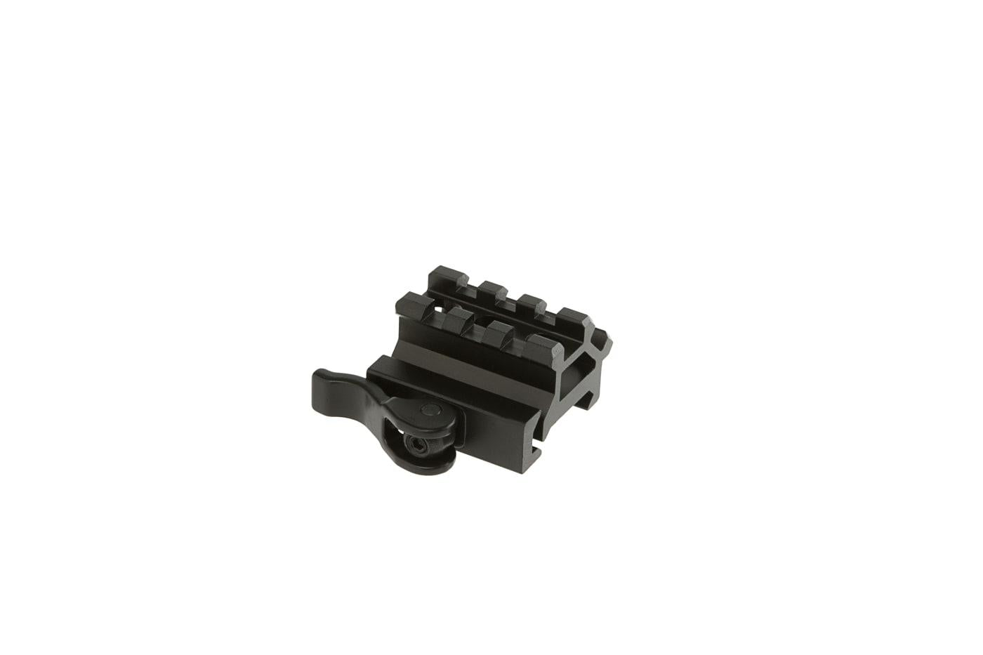 Leapers QD Angle Mount Double Rail 3-Slot Black
