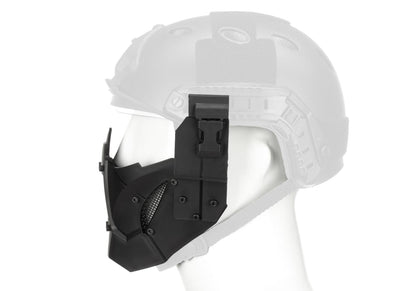 Pirate Arms Warrior Steel Half Face Mask Black