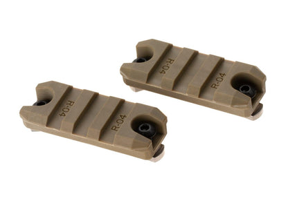Ares 2 Inch M-LOK Plastic Rail 2-Pack Dark Earth
