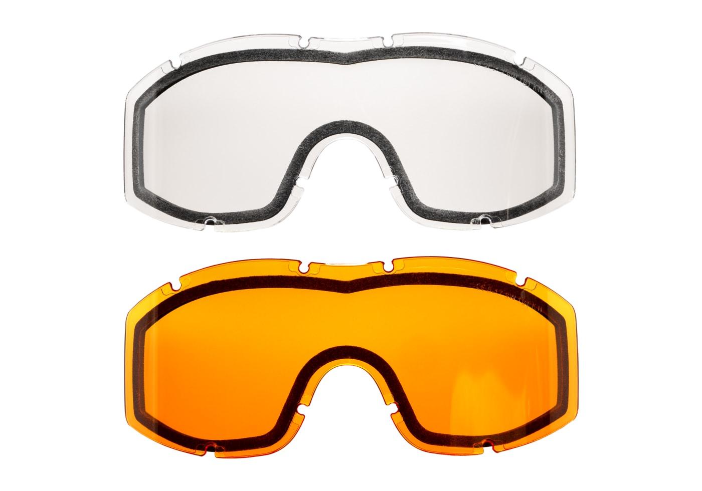 SwissEye F-Tac Goggles Arctic Smoke / Orange / Clear Black