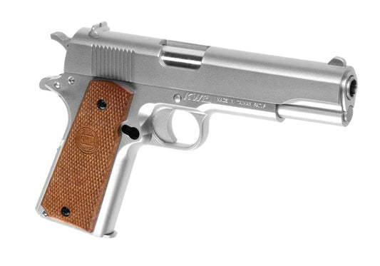KWC M1911 Silver Springer Pistol Gun Silver 6mm Airsoft