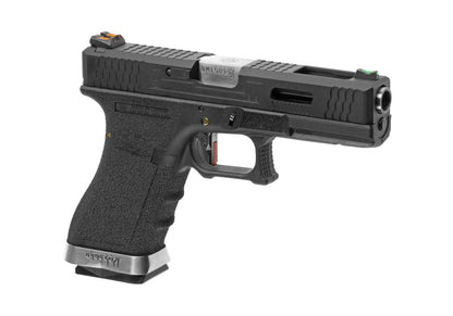 WE G-Force 18C BK Silver Barrel Metal Version GBB Black