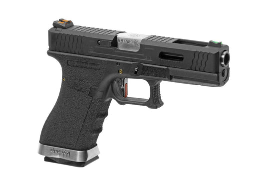 WE G-Force 18C BK Silver Barrel Metal Version GBB Black