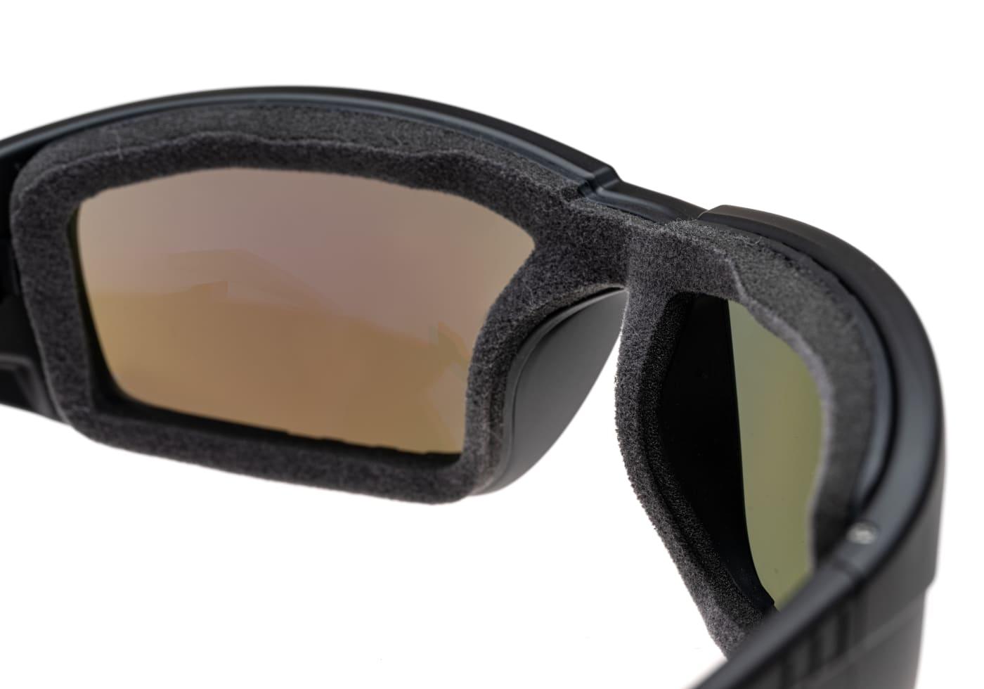 Wiley X WX Boss Captivate Polarized Blue Mirror Black