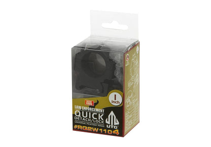 Leapers QD 25.4mm CNC Mount Rings Low Black