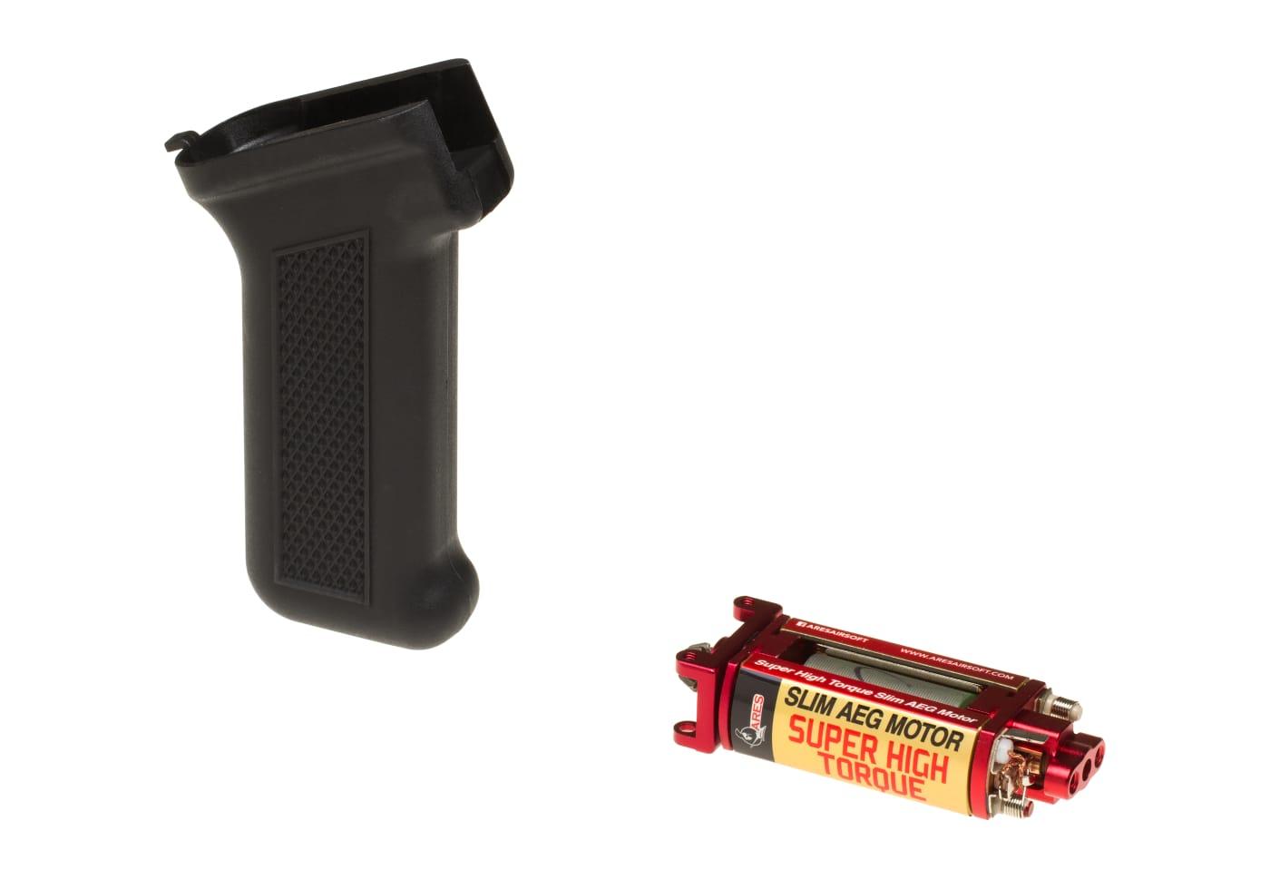 Ares Super High Torque Slim Motor + AK Slim Pistol Grip Black