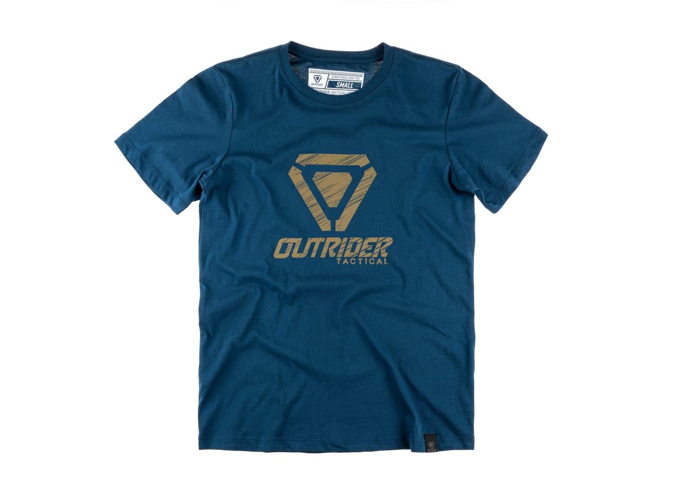 Outrider OT Scratched Logo Tee Blue