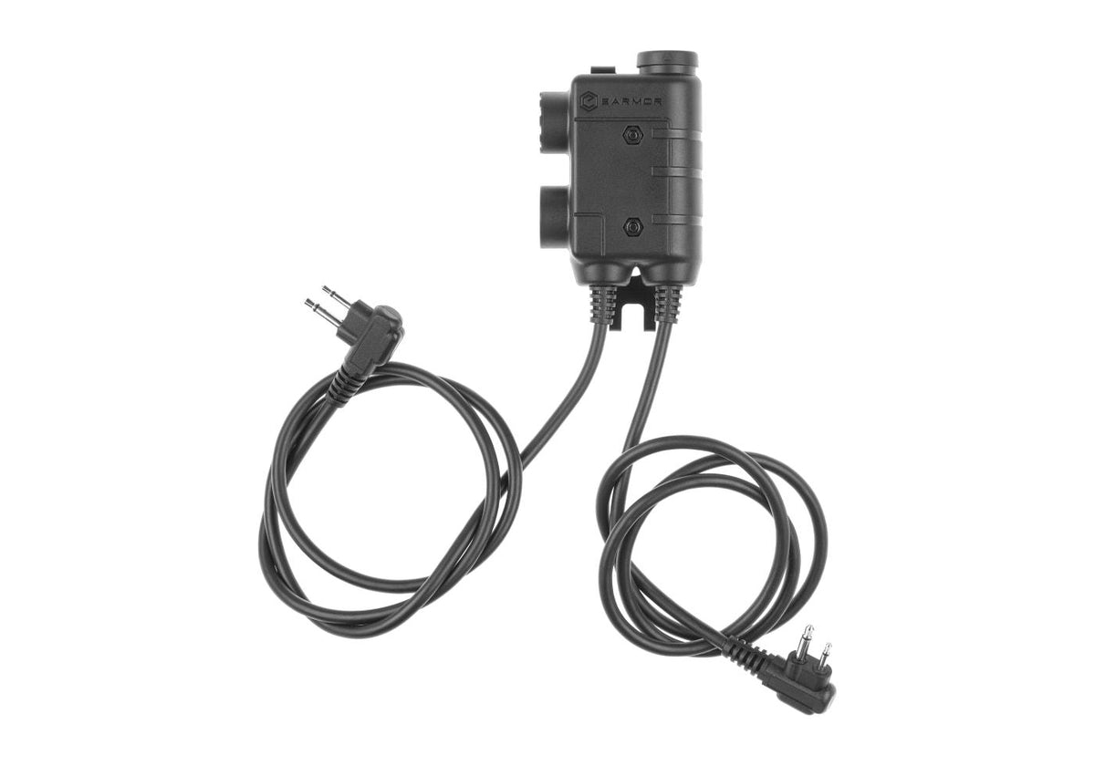Earmor M56 Dual Comm Tactical PTT for 2x Motorola Two Pin