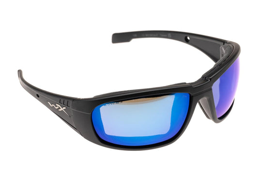 Wiley X WX Boss Captivate Polarized Blue Mirror Black