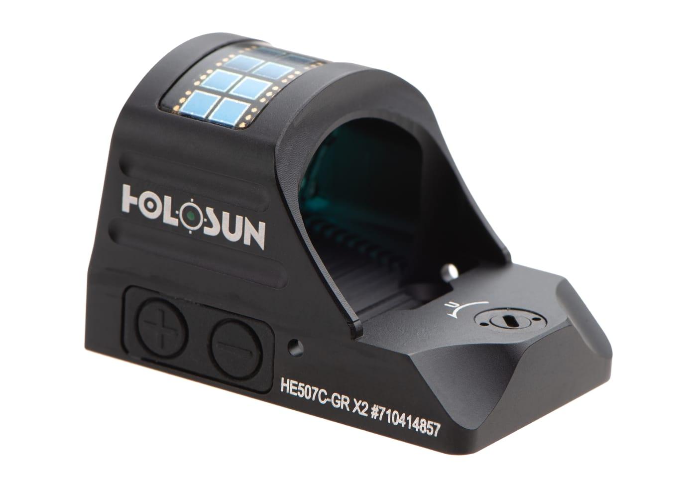 Holosun HE507C-GR X2 Elite Solar Green Circle Dot Sight Black