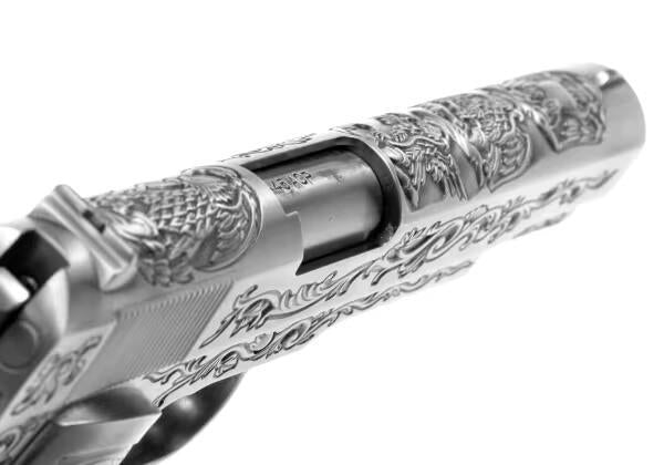 WE M1911 Etched Full Metal GBB Silver