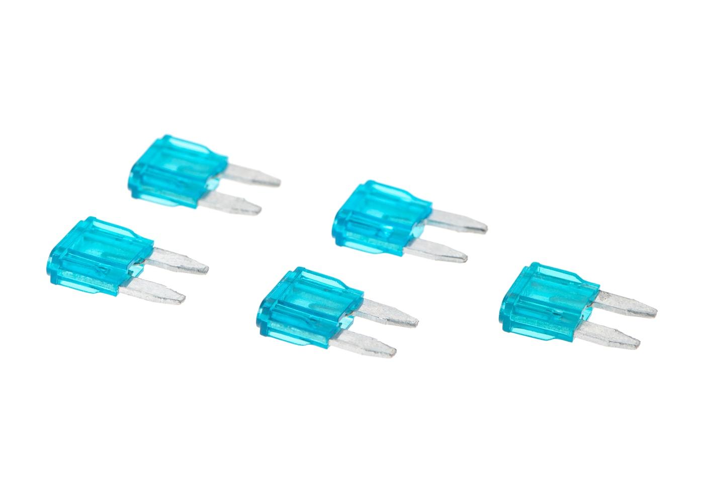 Nimrod Airsoft AEG Mini Type Fuse 15A 5pcs Blue