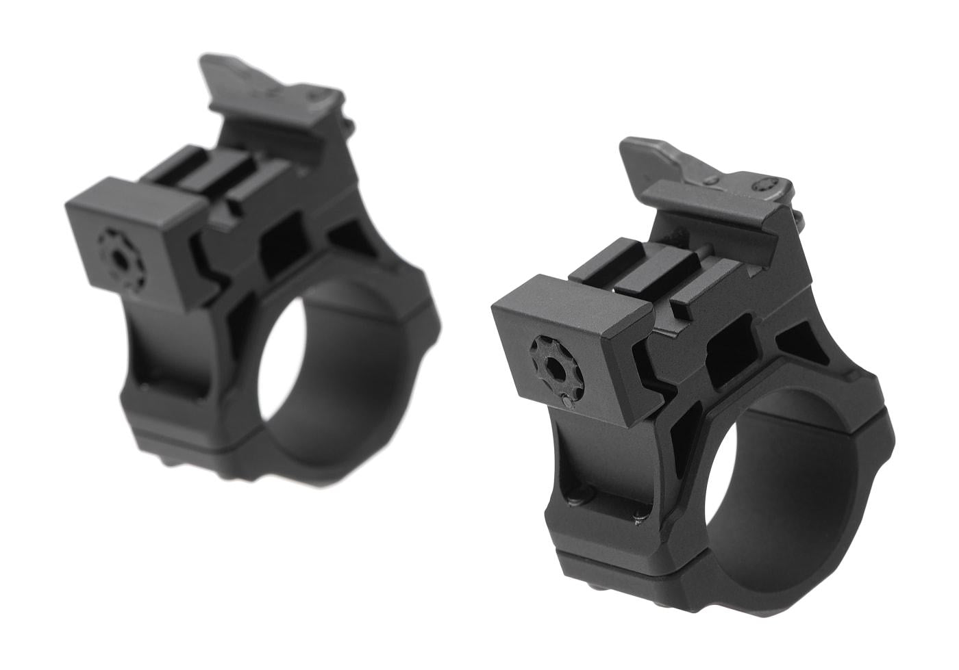 Leapers Accu-Sync QR 25.4mm Medium Profile Scope Mount Rings Black