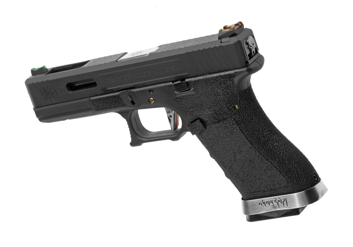 WE G-Force 17 BK Silver Barrel Metal Version GBB Black