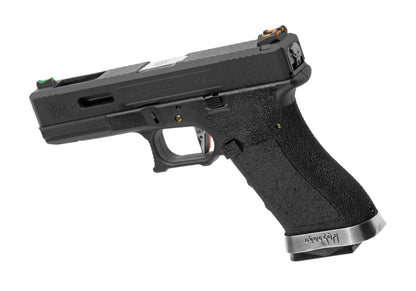 WE G-Force 17 BK Silver Barrel Metal Version GBB Black