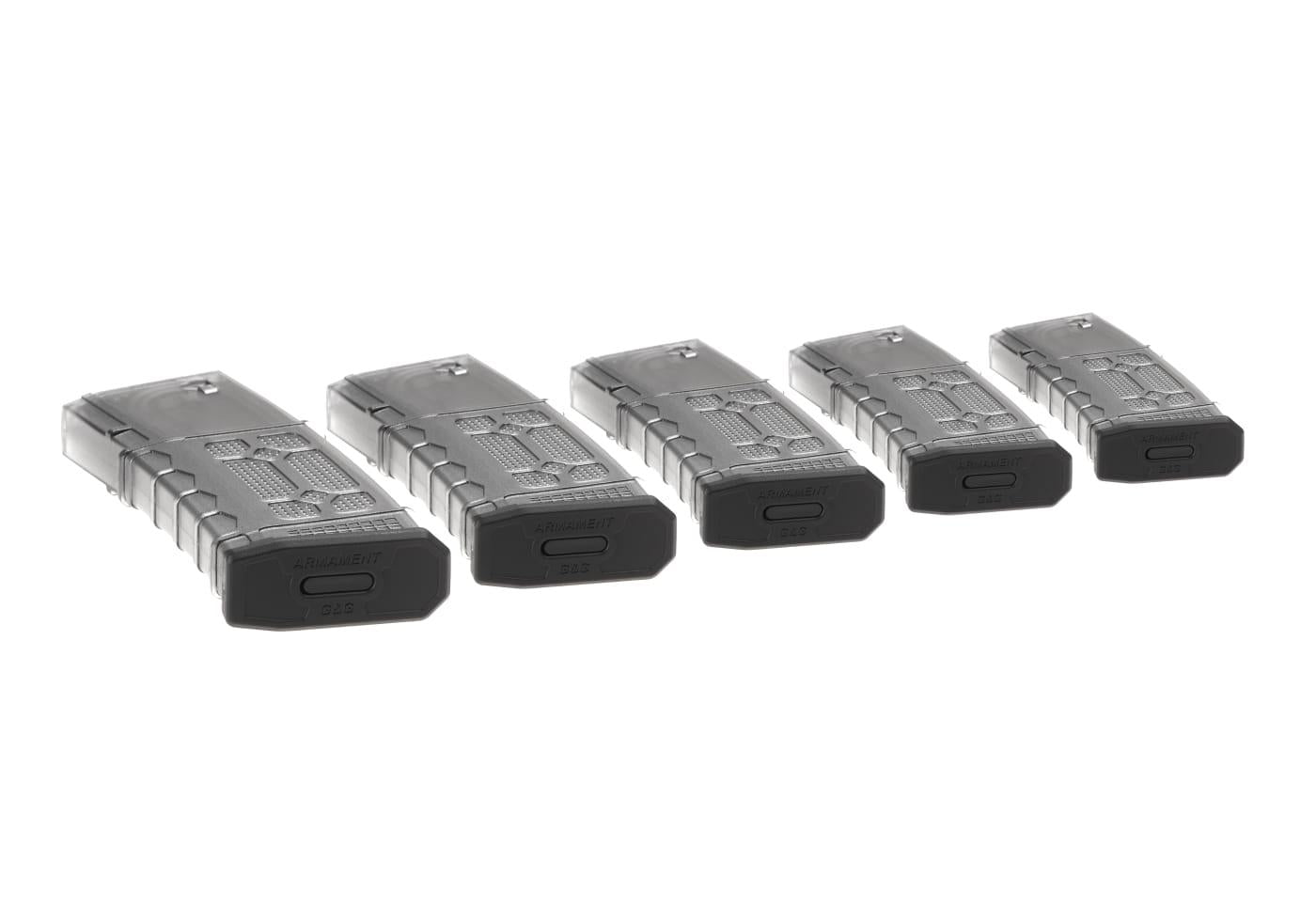 G&G Magazine M4 Midcap 105rds 5pcs Box Set Transparent