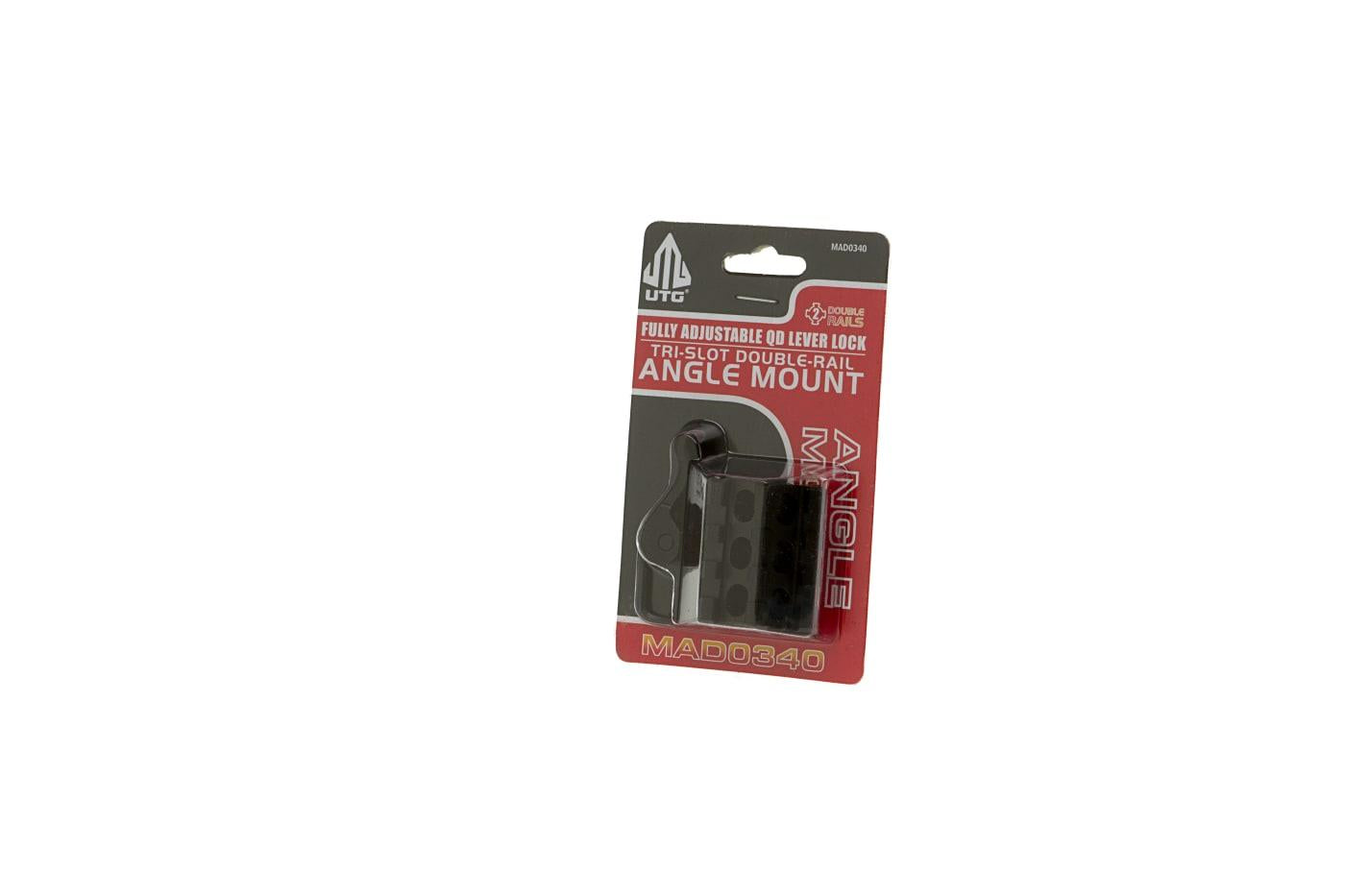 Leapers QD Angle Mount Double Rail 3-Slot Black