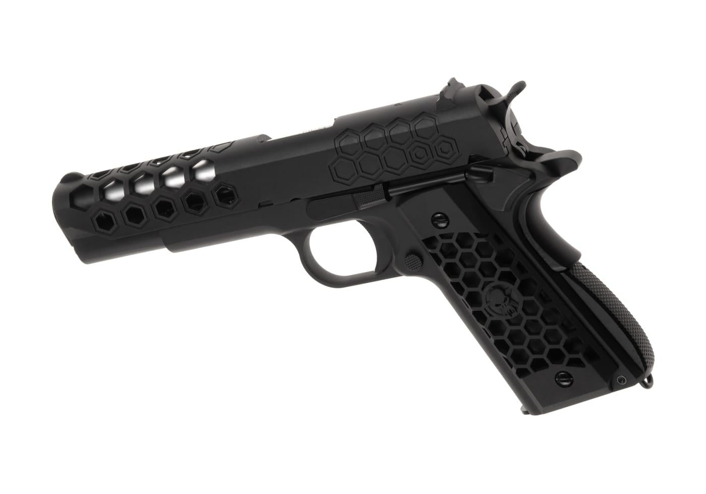 WE M1911 Hex Cut Full Metal GBB Black