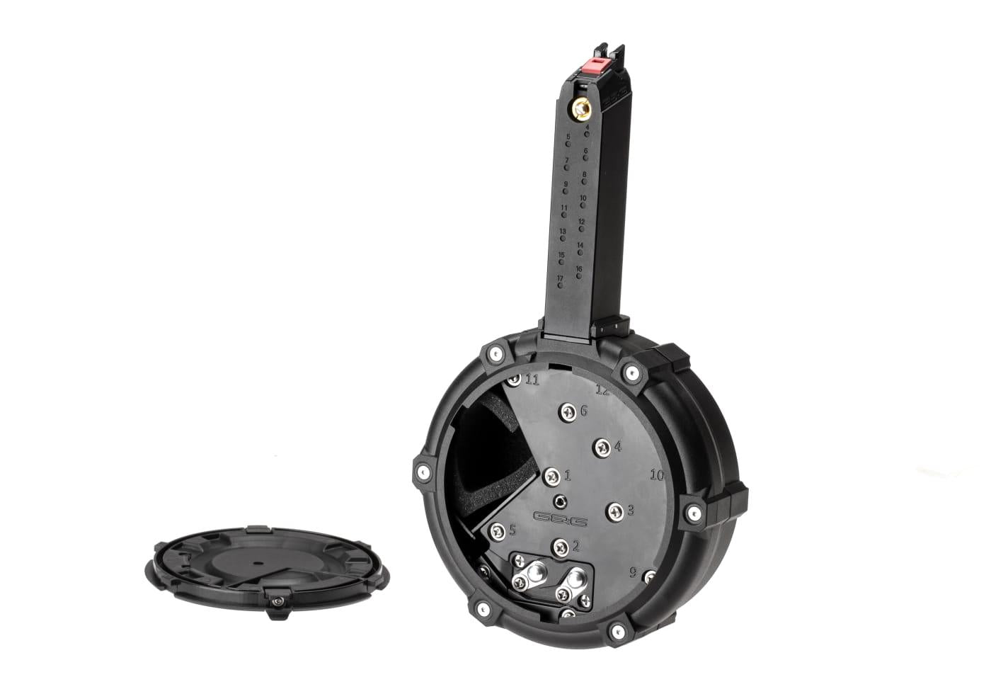 G&G Drum Mag SMC-9 GBB 300rds Black
