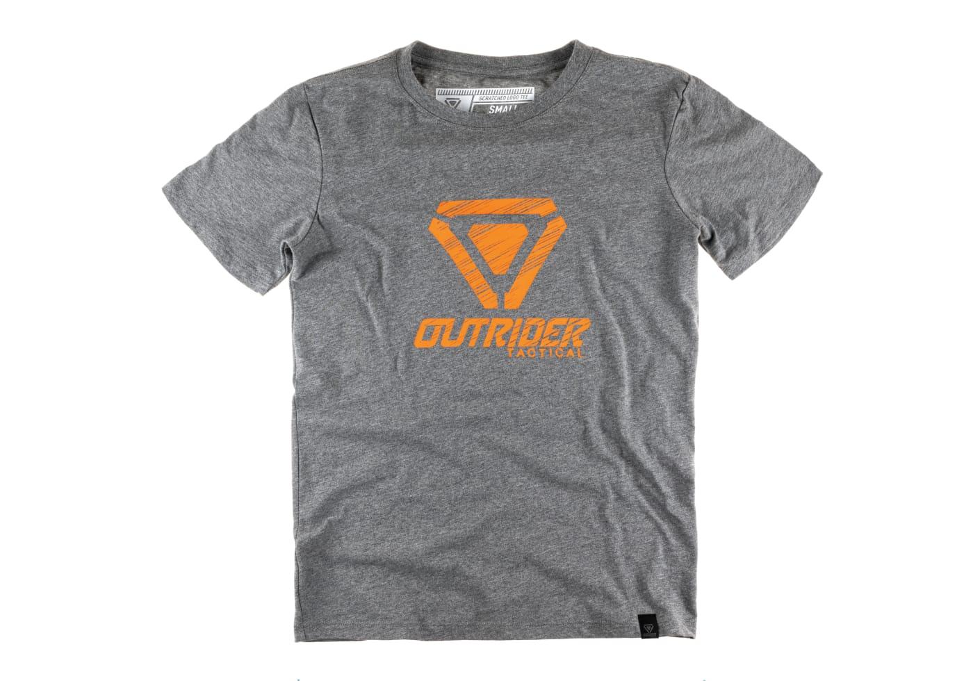 Outrider OT Scratched Logo Tee Dark Grey