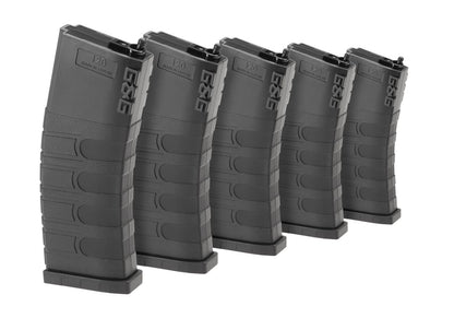 G&G Magazine M4 Midcap Plastic 120rds 5pcs Box Set Black