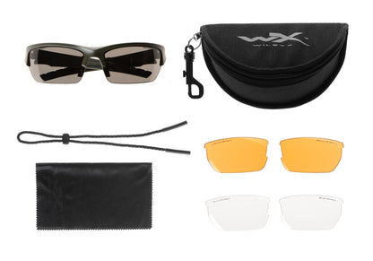 Wiley X WX Valor 2.5 Grey / Clear / Rust Olive Drab