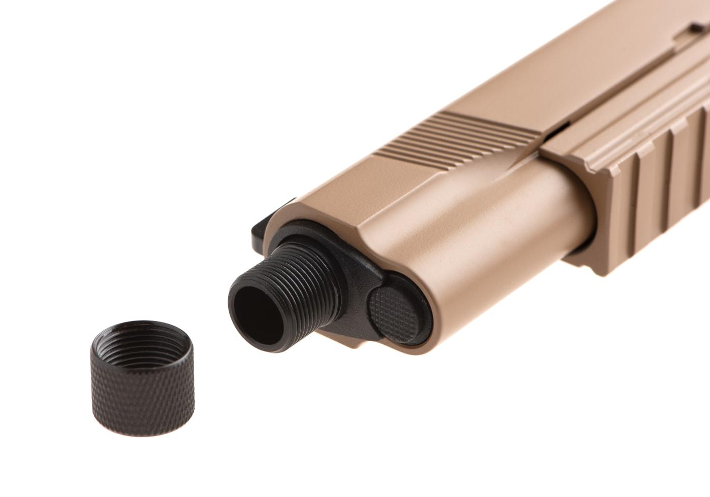 KJW M1911 MEU TBC Full Metal Co2 Pistol Tan