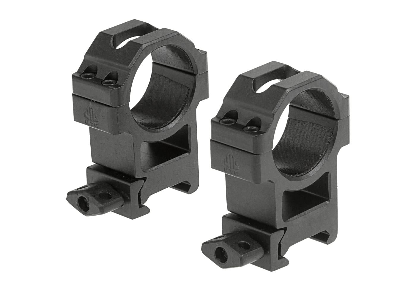 Leapers 30mm CNC Mount Rings High Black