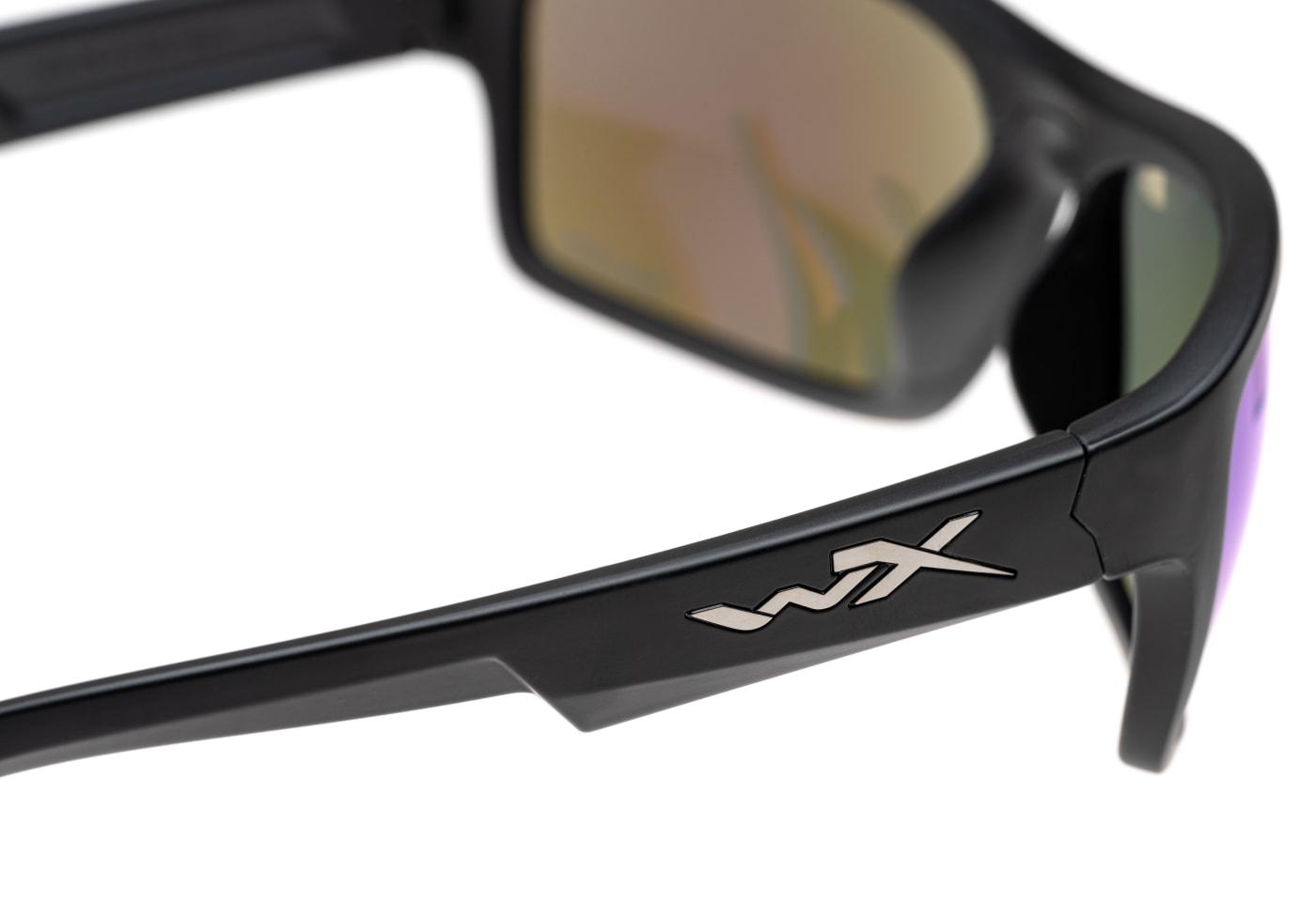 Wiley X WX Peak Captivate Polarized Blue Mirror Black