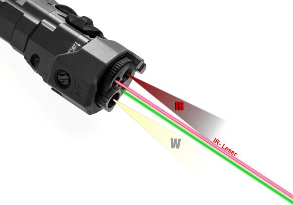 WADSN MAWL-C1 Metal Version LED + Red + IR Laser Black
