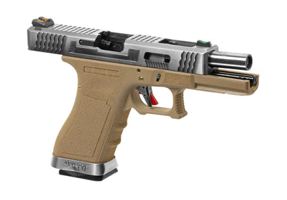 WE G-Force 18C SV Silver Barrel Metal Version GBB Desert
