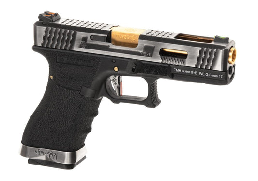 WE G-Force 17 SV Gold Barrel Metal Version GBB Black