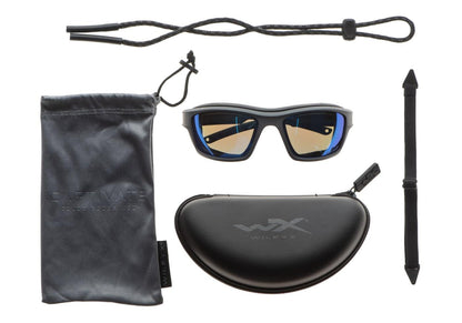 Wiley X WX Ozone Captivate Polarized Blue Mirror Grey