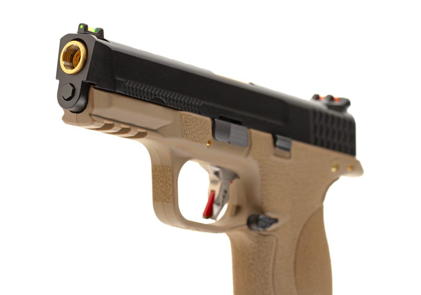 WE WET-05 BK Gold Barrel Metal Version GBB FDE